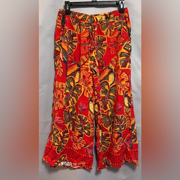 Christian Siriano Pull On Pants Women’s Sz Small‎ Wide Leg Cropped Rayon - Picture 1 of 11
